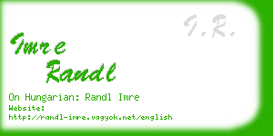 imre randl business card